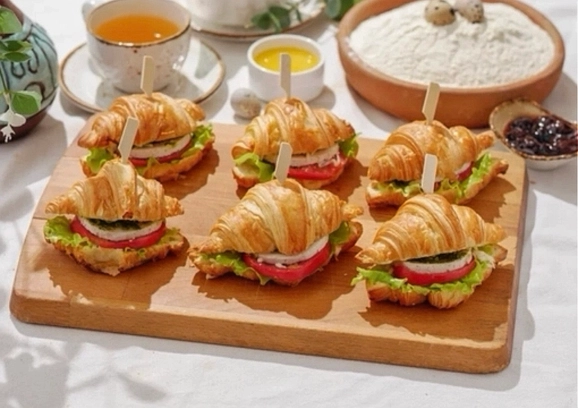 Круассаны с куриным рулетом 